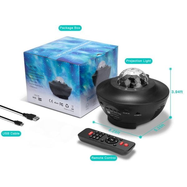 Galaxy Night Light with Bluetooth Music Speaker - Image 2
