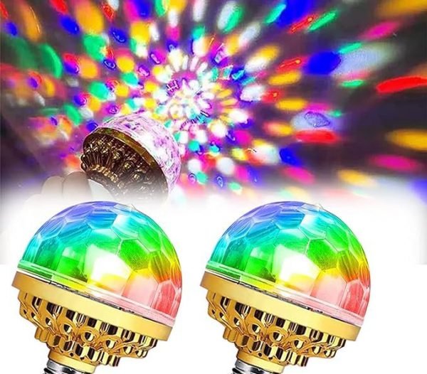 6 Color - 360° Party DJ Lights Colorful Bulb (with Holder) - Image 3