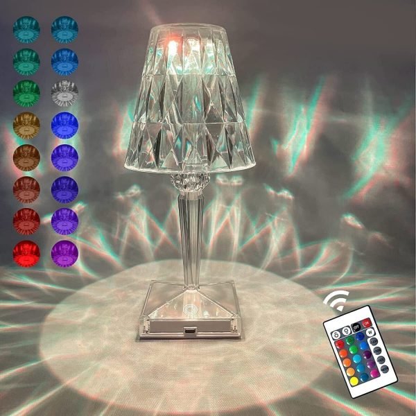 16 Colors Rechargeable Diamond Touch/Remote Night Lamp - Image 2