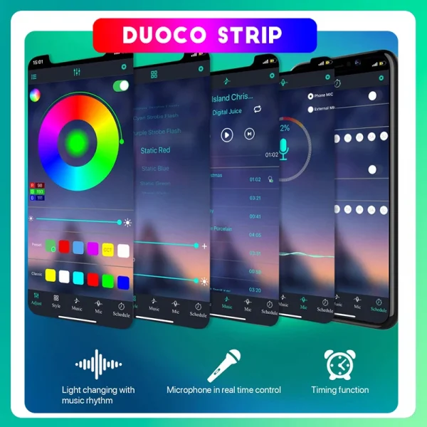 16 Feet RGB USB Music Sync Strip Mood Light (App and Remote control) - Image 3