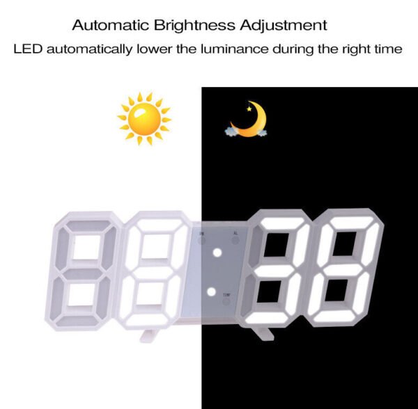 3D Digital Bedside Table Alarm Clock - Image 4