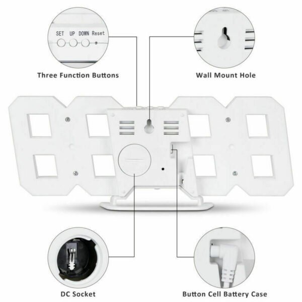3D Digital Bedside Table Alarm Clock - Image 5
