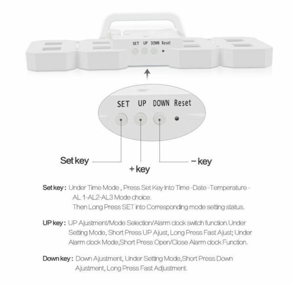 3D Digital Bedside Table Alarm Clock - Image 3