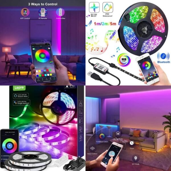 16 Color LED Strip Light With Remote (Including both side tape)