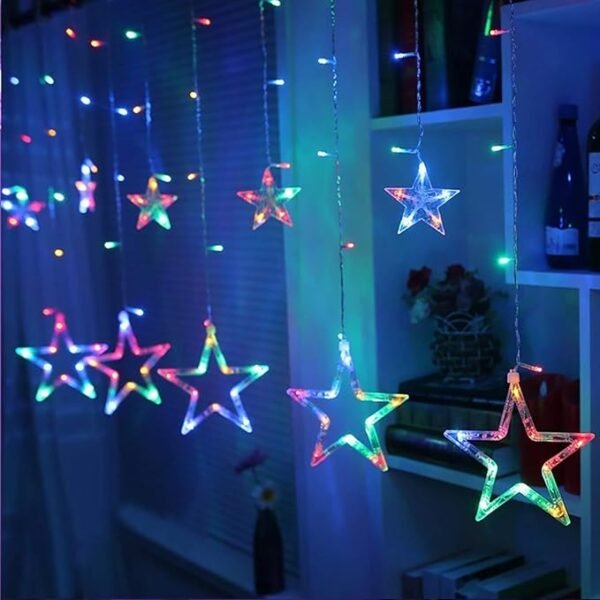 Big Star Curtain Fairy Lights - Multi Color - Image 4