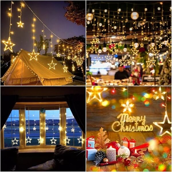 Big Star Curtain Fairy Lights - Golden - Image 5